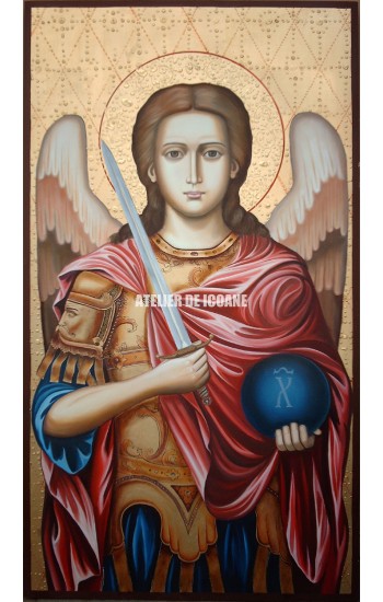 Icoana cu Sfântul Arhanghel Mihail - Icoană manual pictată
