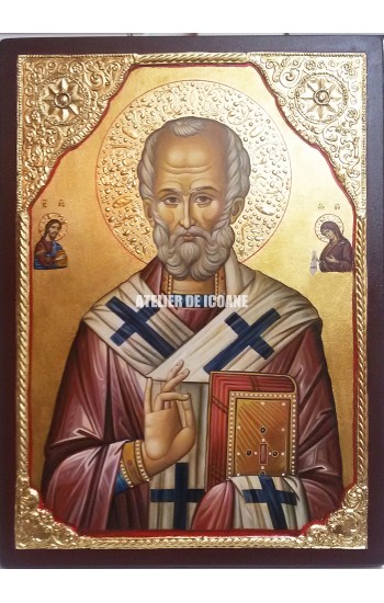 Icoana cu Sfântul Nicolae – Iisus Hristos – Sfânta Maica Domnului - Reproducere